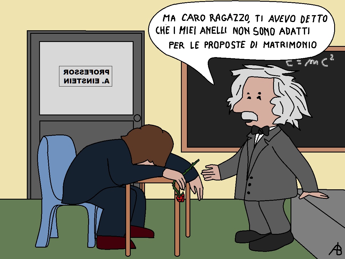 Gli anelli di Einstein - Vignetta di Antonino La Barbera