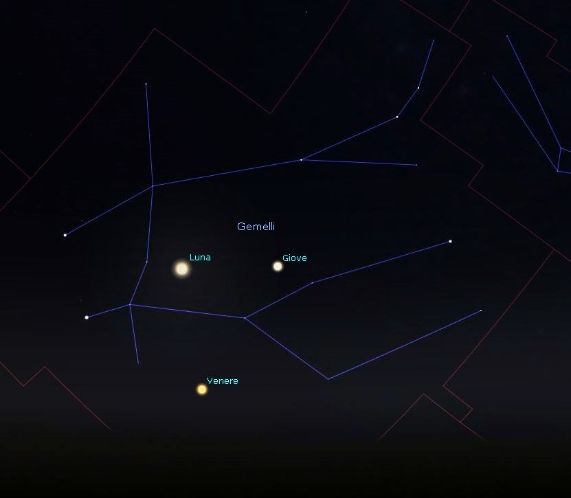 20250820 Luna Venere Giove Stellarium