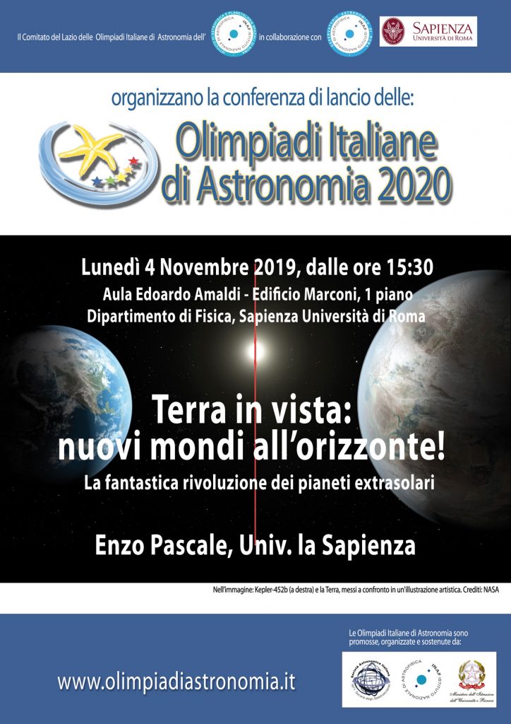 Apertura delle Olimpiadi di Astronomia del Comitato del Lazio EduINAF