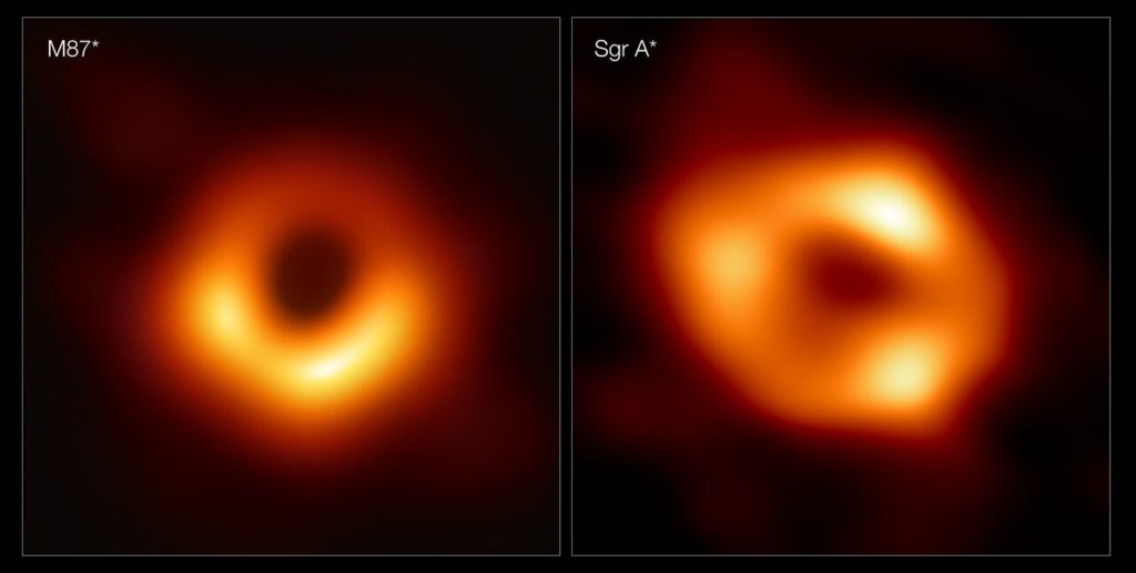 Le prime immagini di buchi neri M87 e Sgr A*