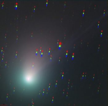 La cometa ZTF (C/2022 E3) fotografata da Andrea Reguitti, Università di Padova, il 10 Gennaio 2023