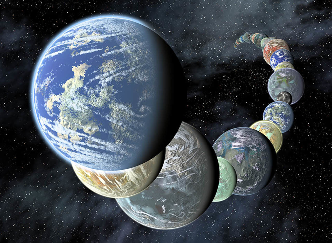 This Artist's Concept Illustrates The Idea That Rocky, Terrestrial Worlds Like The Inner Planets In Our Solar System May Be Plentiful, And Diverse, In The Universe.