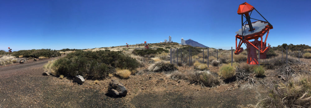 Astri Teide Rendering, immagine di come saranno i telescopi una volta costruiti.