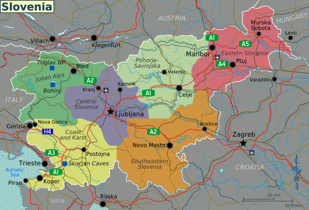 Slovenia Regions Map
