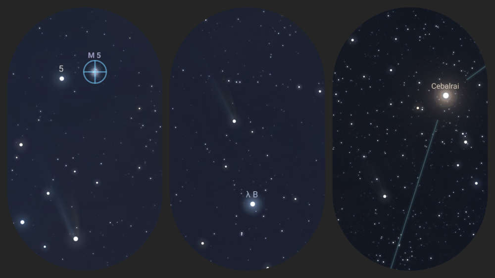 Stellarium Congiunzioni Cometa C2023 A3