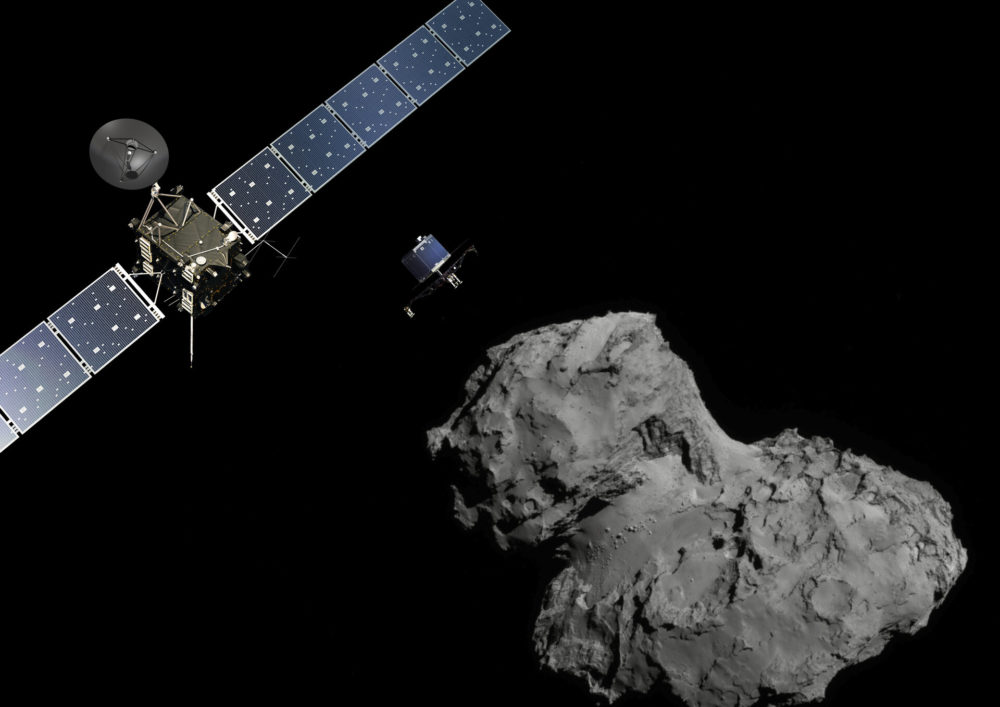 Rosetta At Comet Pillars